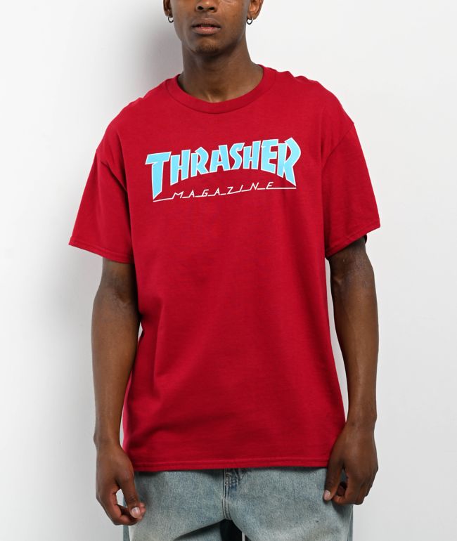 Thrasher Outline Red T-Shirt - Thrasher