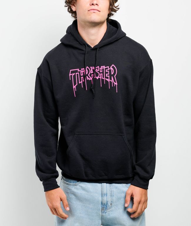 Thrasher Outliner Black Hoodie - Thrasher