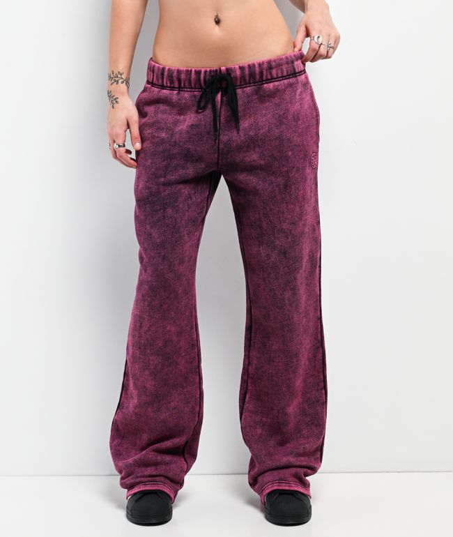 Ninth Hall Fundamentals Mellie Red Static Wash Relaxed Sweatpants - Ninth Hall Fundamentals