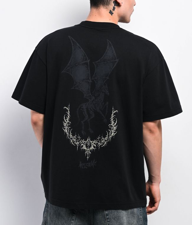 Harry Potter x Welcome Thestral Black T-Shirt - Welcome Skateboards