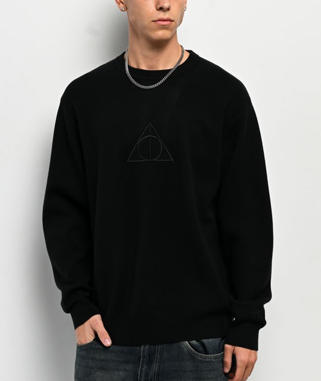 Harry Potter x Welcome Deathly Hallows Black Sweater - Welcome Skateboards