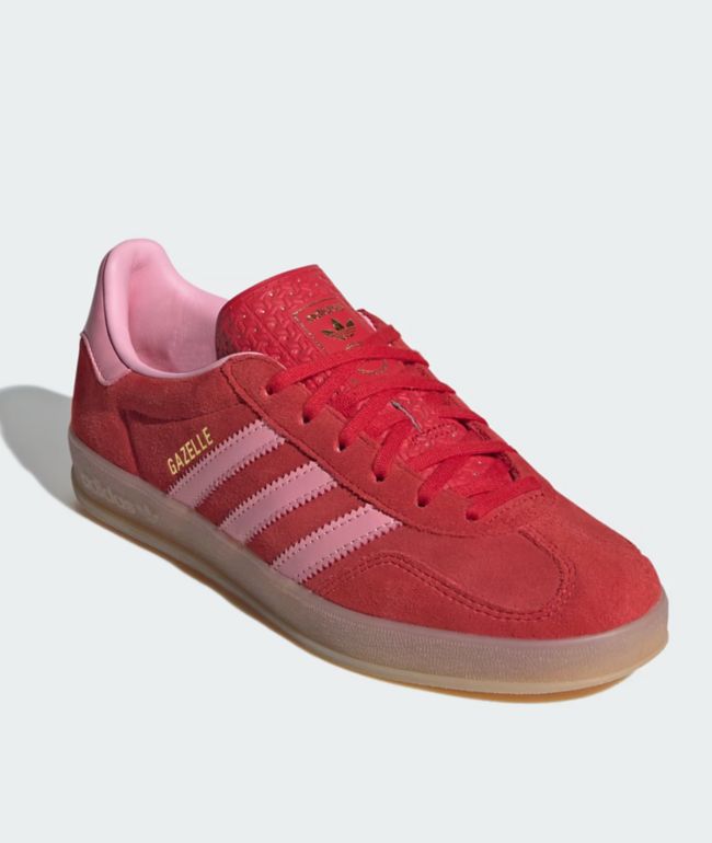 adidas Gazelle ADV Better Scarlet, Chalk White, & Gold Metallic