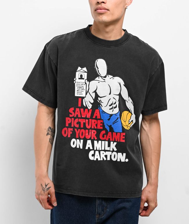 AND1 Trash Talk Missing Game Washed Black T-Shirt - AND1