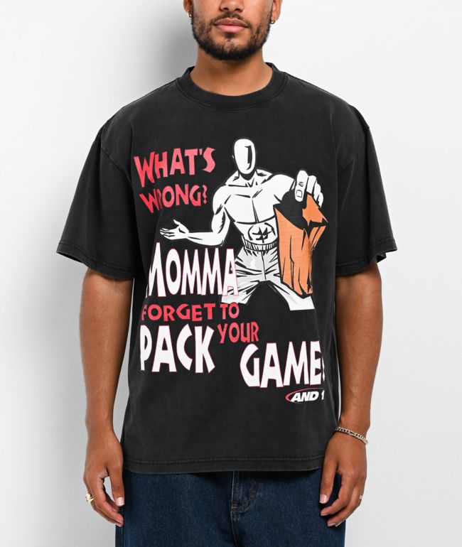 AND1 Trash Talk Momma Pack Washed Black T-Shirt - AND1