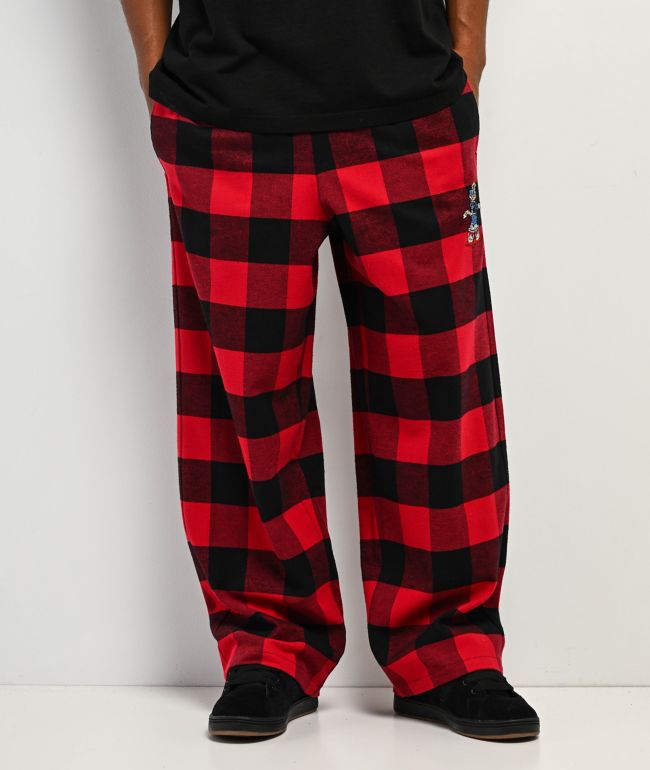 Empyre Cats Red Plaid Lounge Pants - Empyre