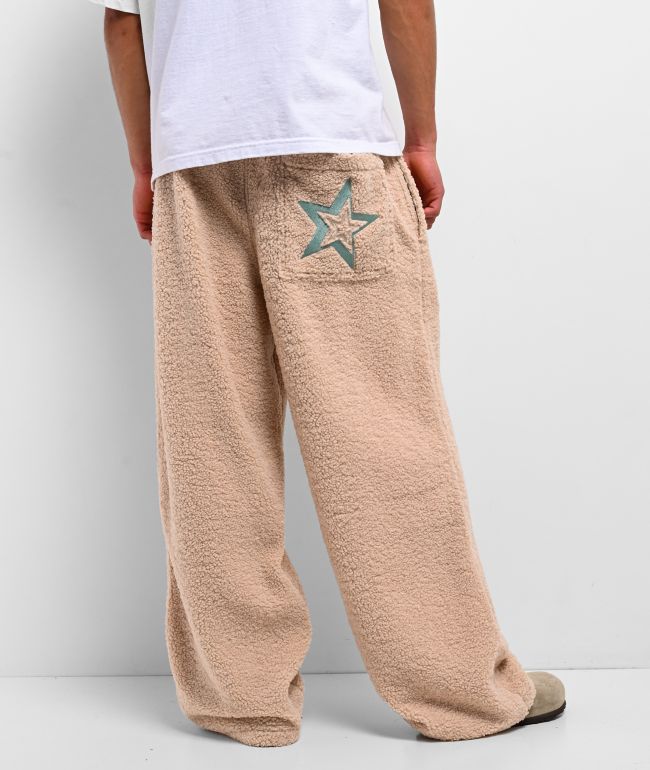 A.LAB Vibey Beige Sherpa Lounge Pants - A.LAB