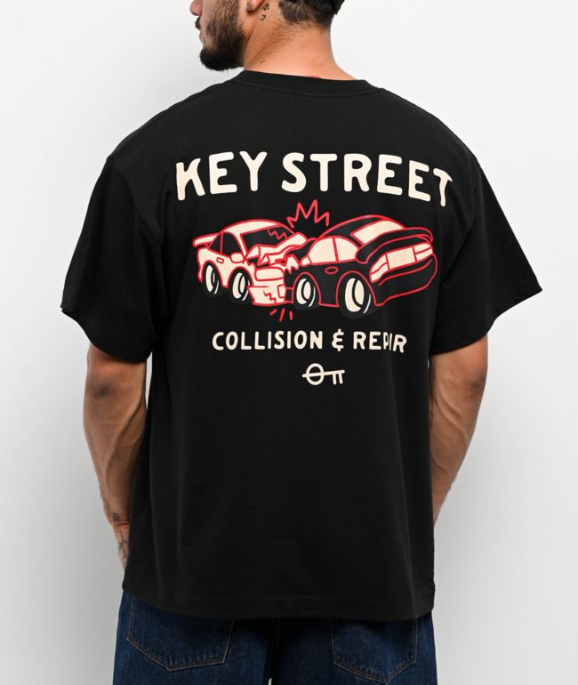 Key Street Collision And Repair Black T-Shirt - Key Street