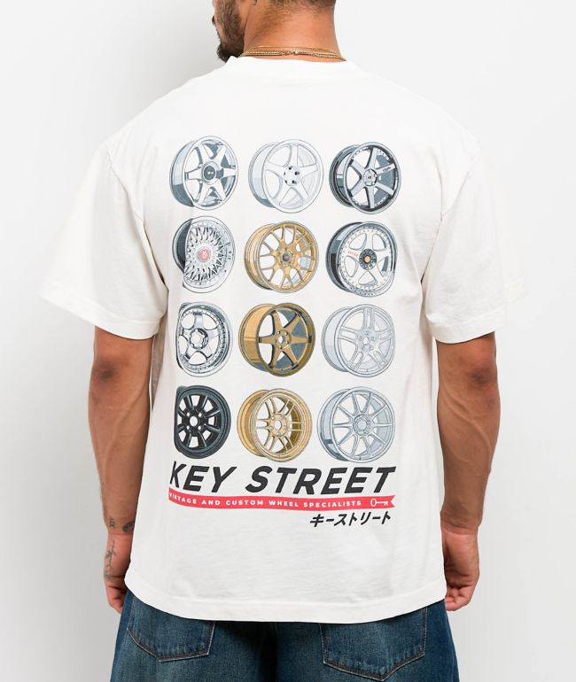 Key Street Wheels White T-Shirt - Key Street
