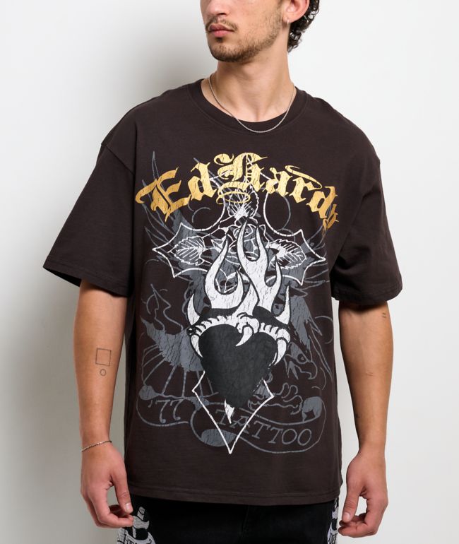 Ed Hardy Cross Black T-Shirt - Ed Hardy