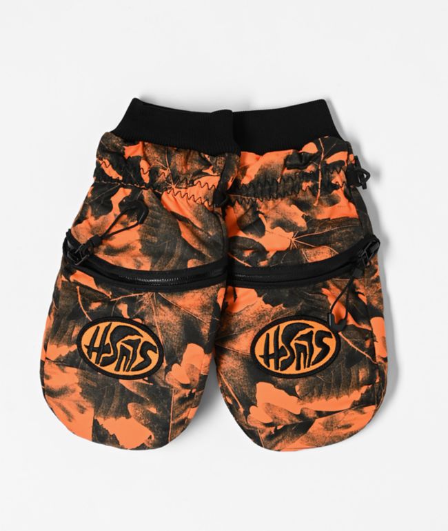 Deathgrip x Slush Ghoul Orange Camo Snowboard Mittens - Deathgrip Gloves