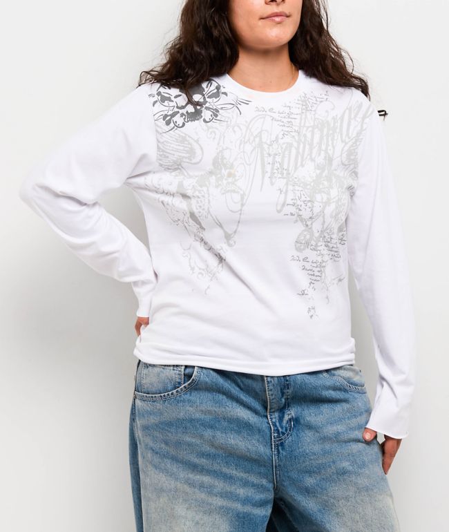 Insomnia Visuals Nightmare White Long Sleeve T-Shirt  - Insomnia Visuals