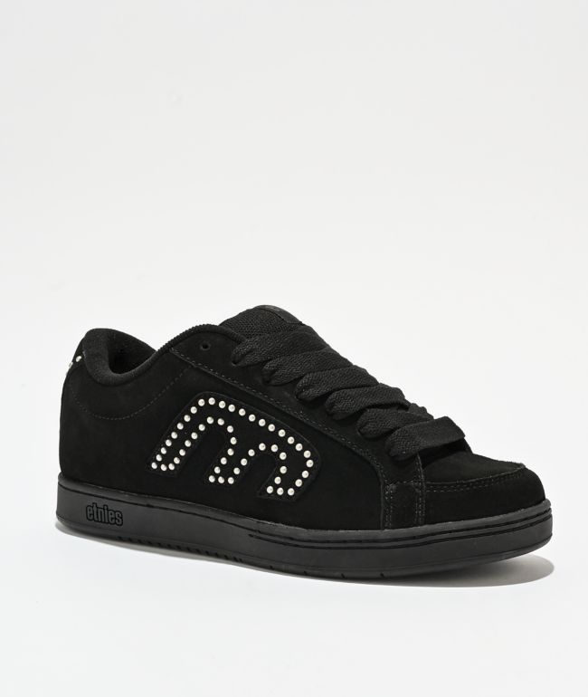 etnies Kingpin Studded Black Skate Shoes - etnies