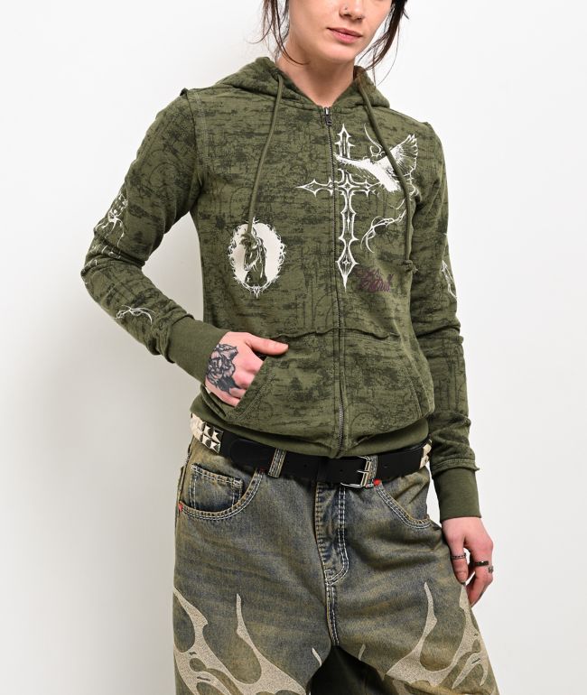 Vitriol Logan Green Zip Hoodie - Vitriol