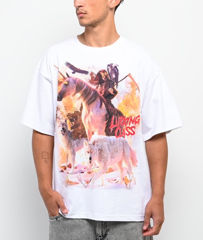 Lurking Class by Sketchy Tank Reaper White T-Shirt - Lurking Class by Sketchy Tank