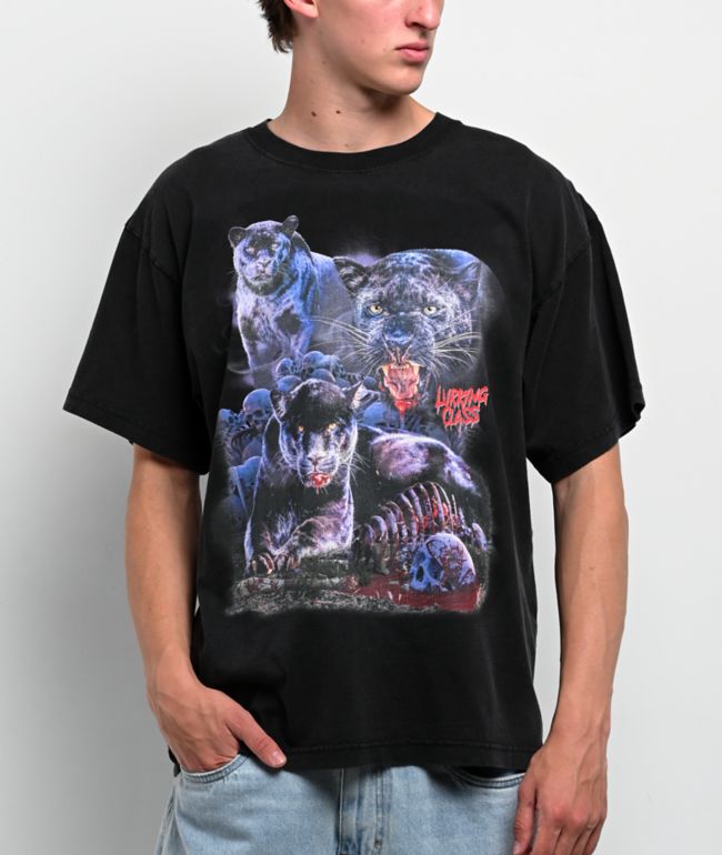 Lurking Class by Sketchy Tank Panther Vintage Black T-Shirt - Lurking Class by Sketchy Tank
