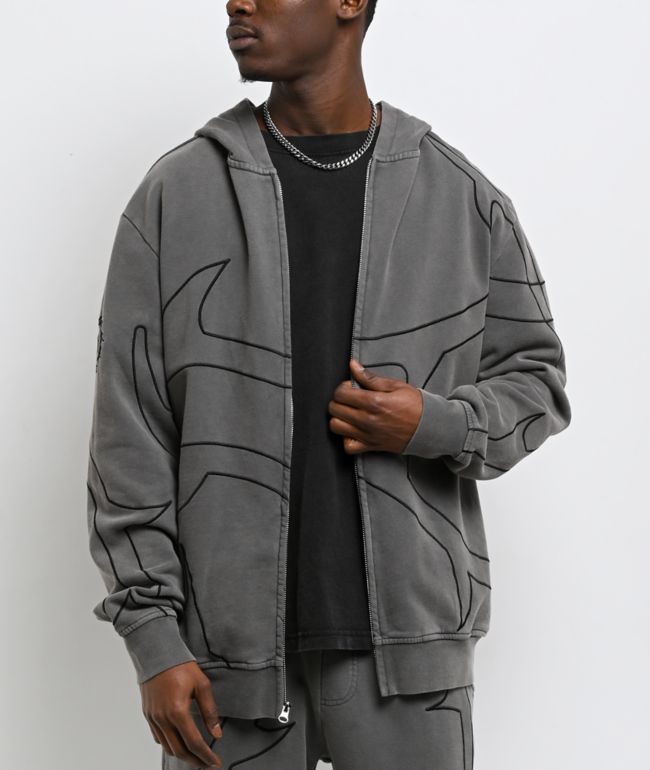 DGK Thorn Black Wash Zip Hoodie - DGK