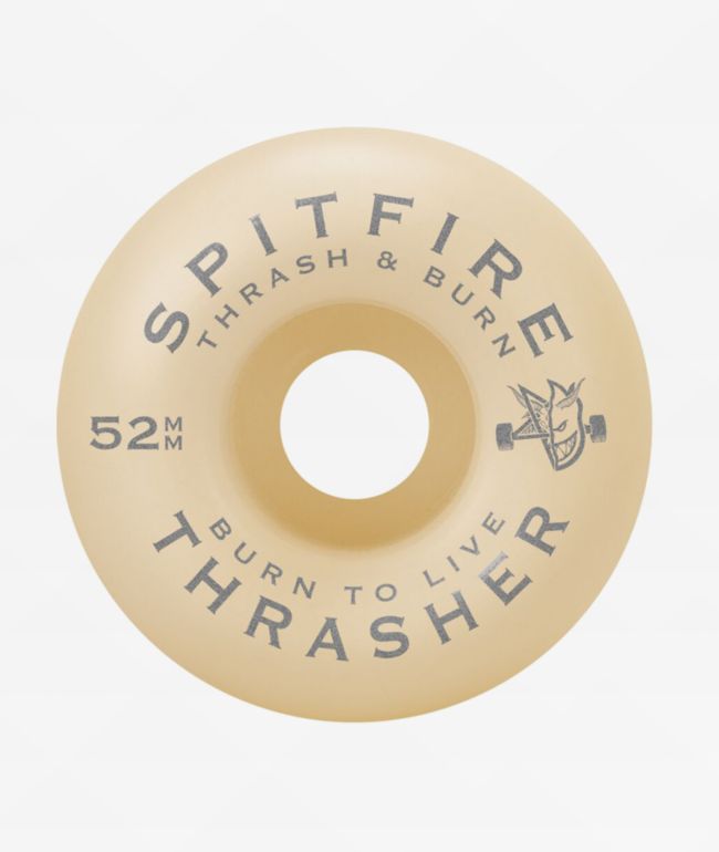 Spitfire x Thrasher Thrash & Burn Classic 56mm 80a Black Cruiser Skateboard Wheels - Spitfire
