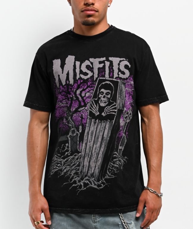 Affliction x Misfits Crypt Black Wash T-Shirt - Affliction