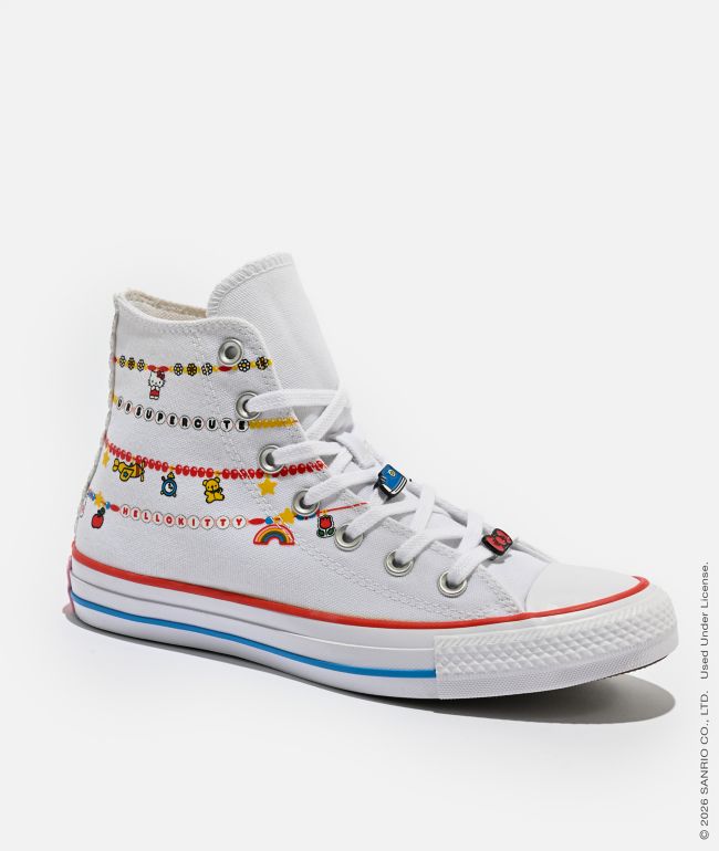 Converse x Hello Kitty & Friends Chuck Taylor All Star White & Red High Top Shoes - Converse