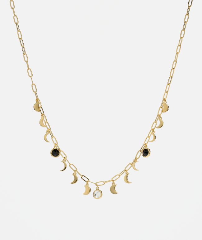 Little Rooms Moonphase 14" Gold Necklace - Little Rooms