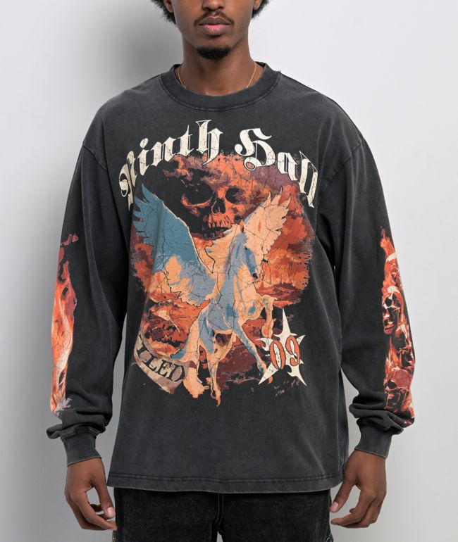 Ninth Hall Exiled Vintage Black Long Sleeve T-Shirt - 