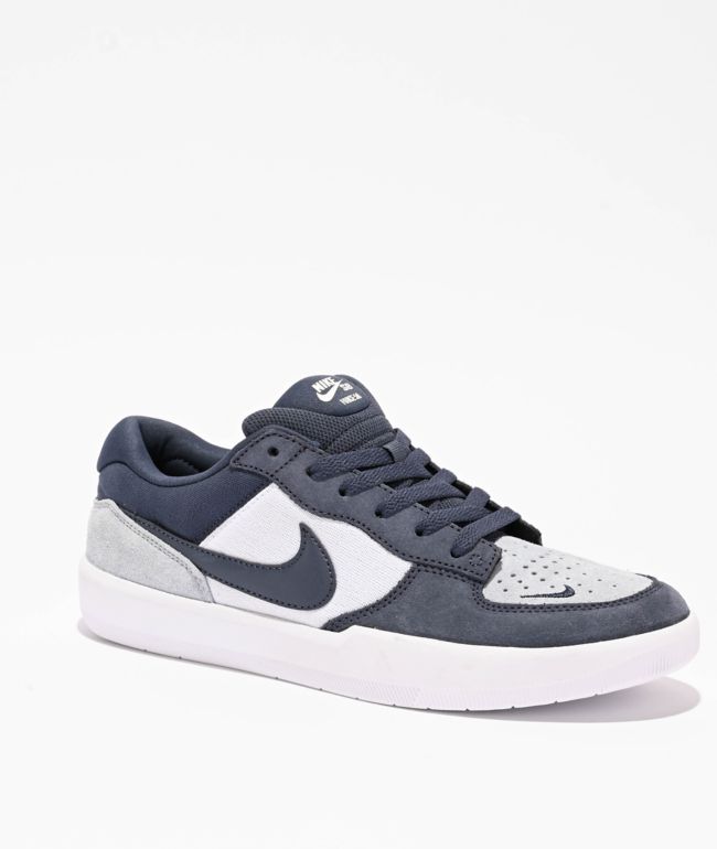 Nike SB Force 58 Navy, Sky and White Skate Shoes - Nike