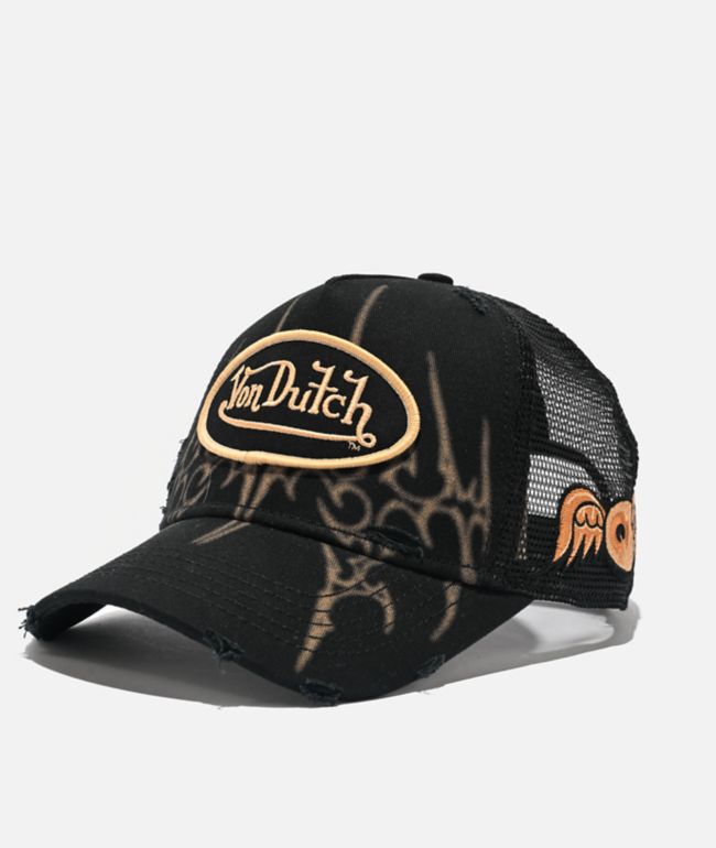 Von Dutch Bleached Black Trucker Hat - Von Dutch