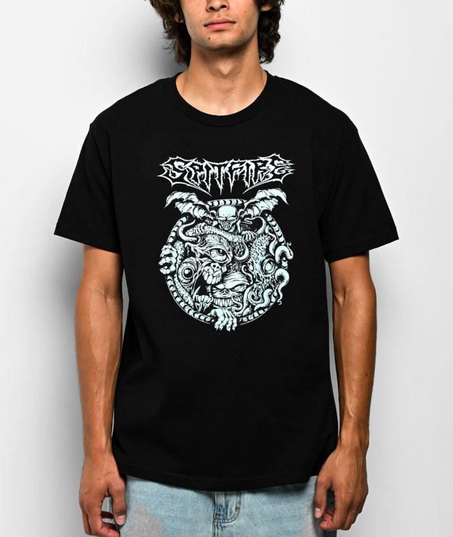 Spitfire Demon Gate Glow In The Dark Black T-Shirt - Spitfire