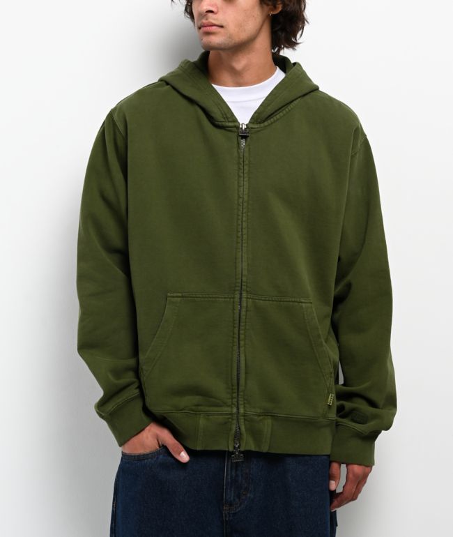 Pro Club Vintage Green Zip Hoodie - Pro Club