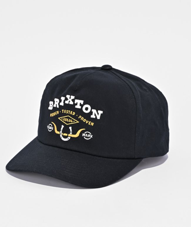 Brixton Beekman Black Snapback Hat - Brixton