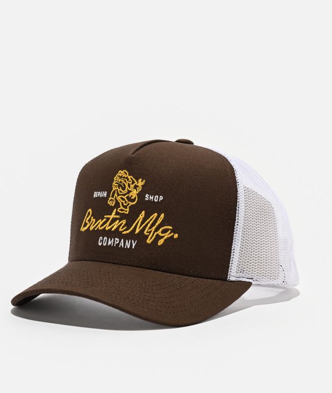 Brixton Tolman Brown & White Trucker Hat - Brixton