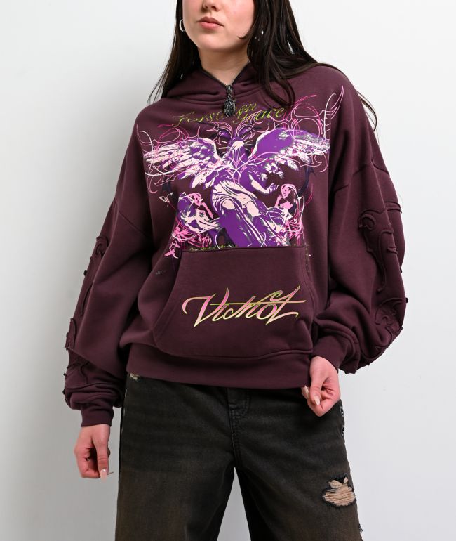 Vitriol Lenexa Dark Purple Zip Hoodie - Vitriol