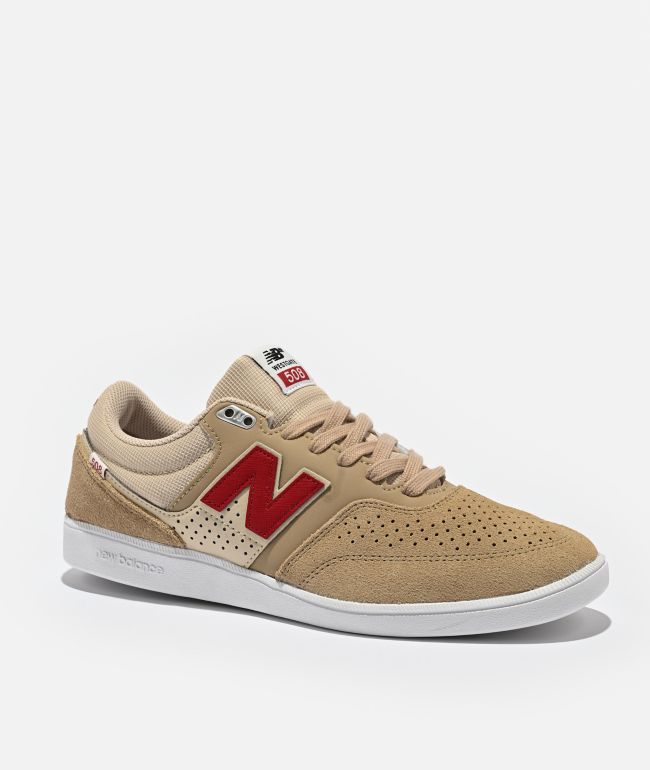 New Balance Numeric Westgate 508 Beige & Red Skate Shoes - New Balance