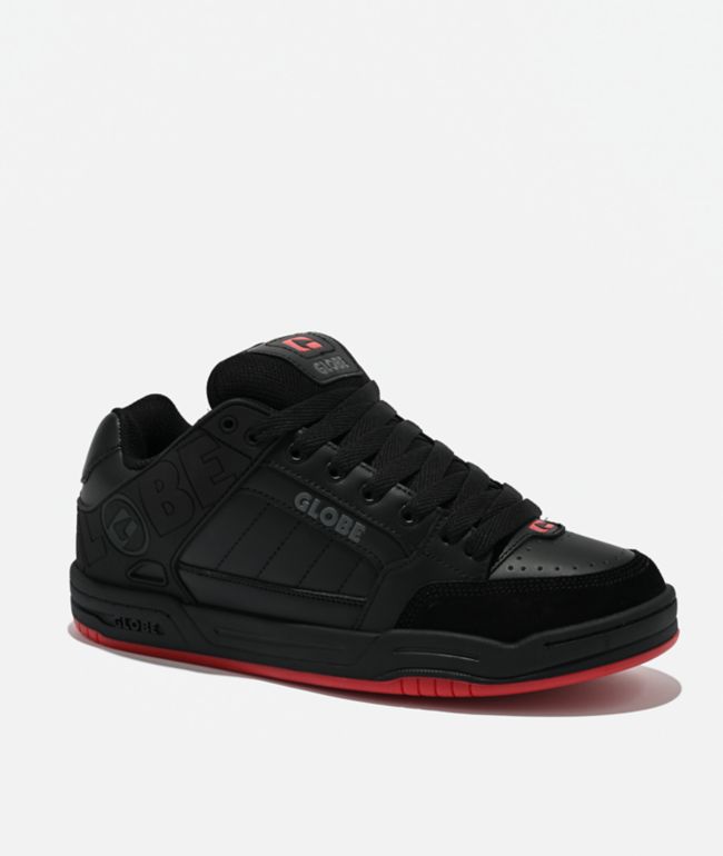 Globe Tilt Black & Red Skate Shoes - Globe