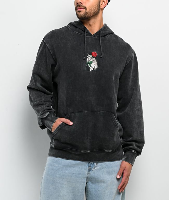 Ninth Hall Venom Black Wash Zip Hoodie | Zumiez