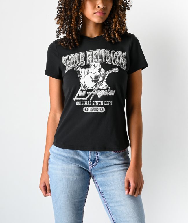 True Religion Crystal Buddha Black T-Shirt - True Religion