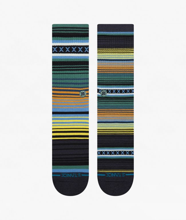 Stance Curren Deep Blue Stripe Crew Socks - Stance