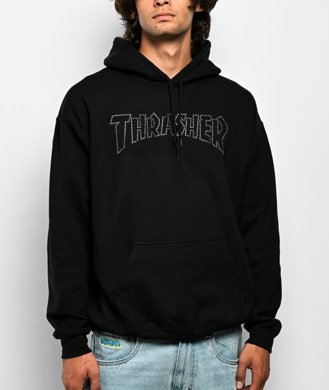 Thrasher Rhinestone Black Hoodie - Thrasher