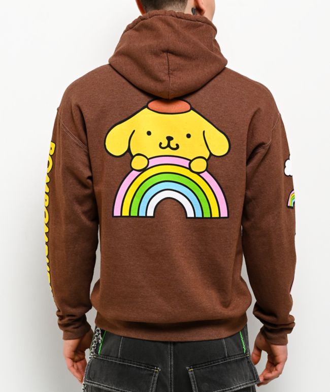 Hello Kitty® & Friends | A.LAB Pompompurin™ Over The Rainbow Brown Hoodie - Hello Kitty And Friends