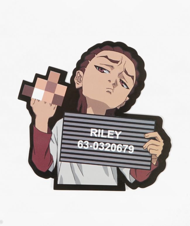 The Boondocks Riley Mugshot Sticker - Boondocks