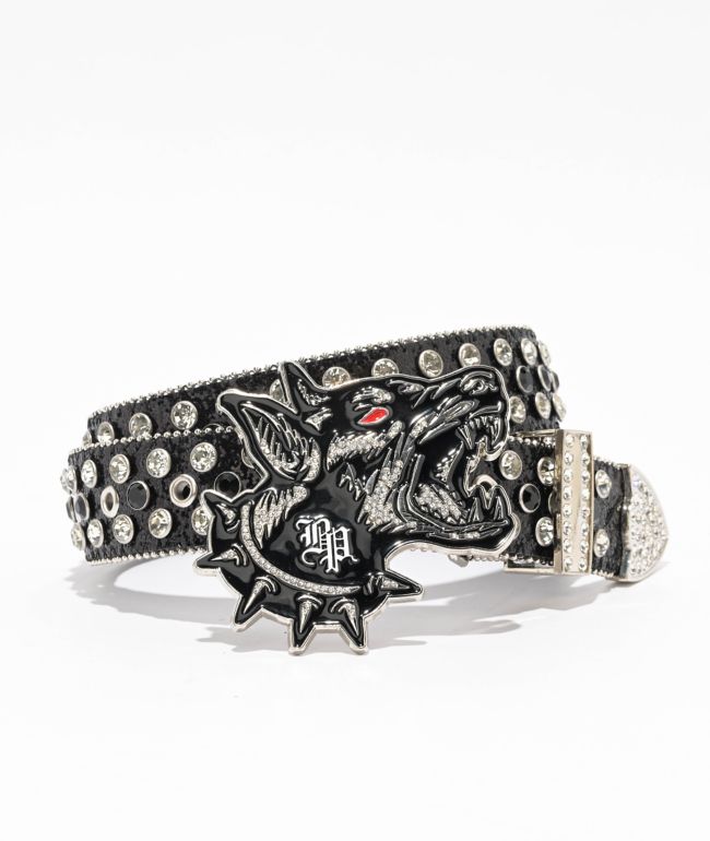 Broken Promises Big Bark Rhinestone Black Belt - Broken Promises