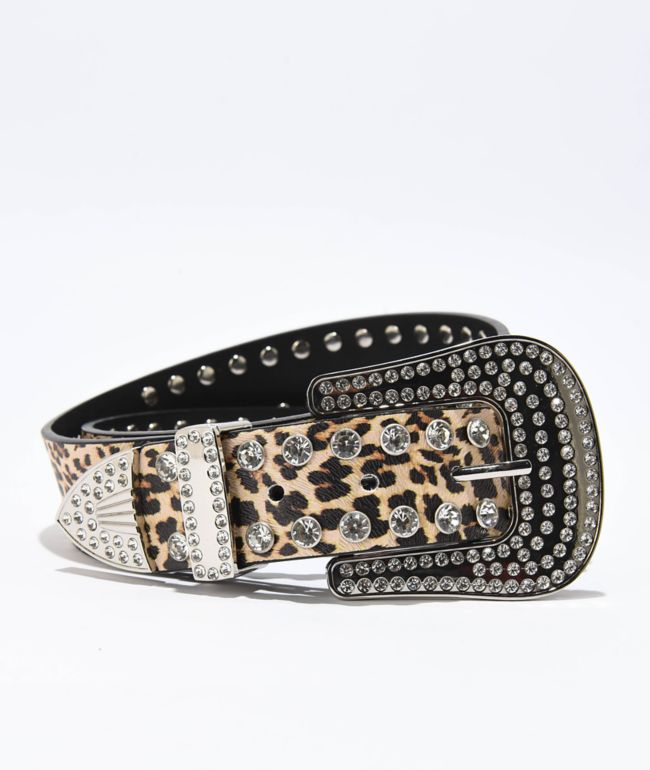 Broken Promises Leopard Lust Rhinestone Belt - Broken Promises