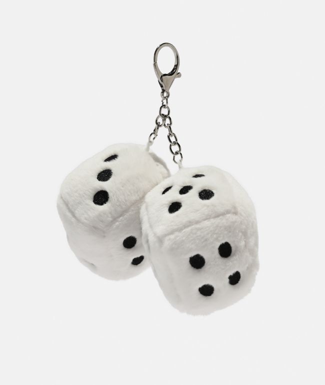 Petals and Peacocks Dice Plush Bag Charm - Petals and Peacocks