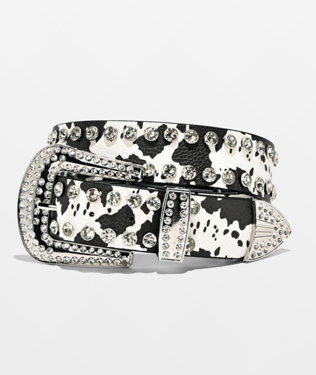 Broken Promises Udder Desire Rhinestone Black Belt - Broken Promises