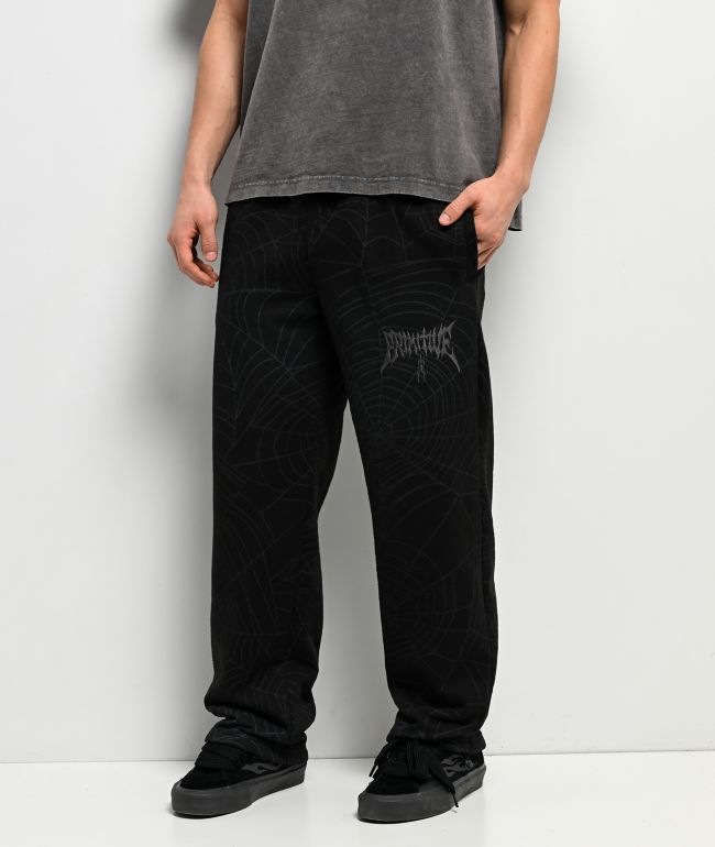 Primitive Spin Black Fleece Sweatpants - Primitive