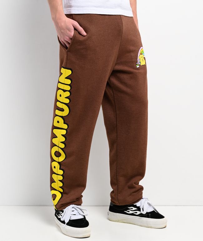 Hello Kitty® & Friends | A.LAB Pompompurin™ Over The Rainbow Brown Sweatpants - Hello Kitty And Friends