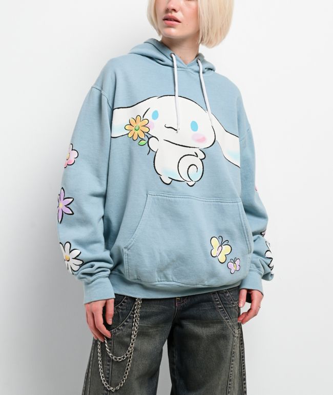 Hello Kitty® & Friends | A.LAB Cinnamoroll™ Pink Ribbon Blue Hoodie - Hello Kitty And Friends