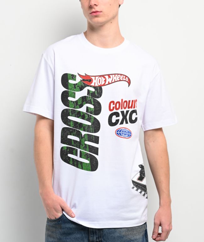 Cross Colours x Hot Wheels Turbo Drive White T-Shirt - Cross Colours