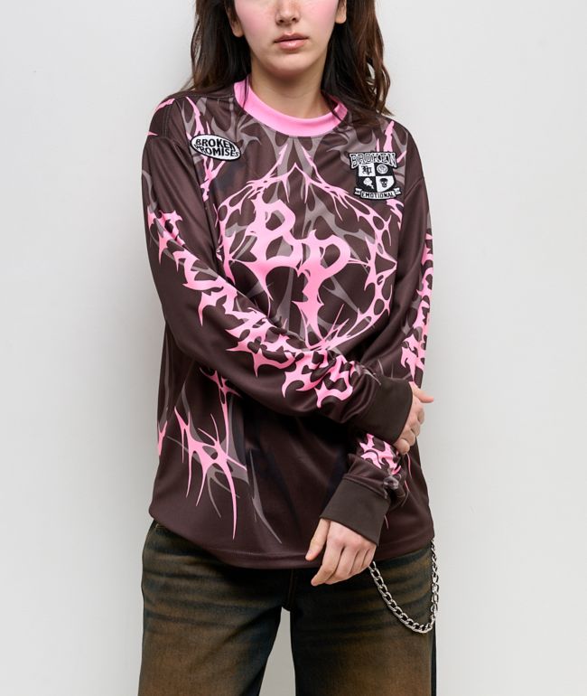 Broken Promises Ritual Moto Brown Long Sleeve Jersey - Broken Promises