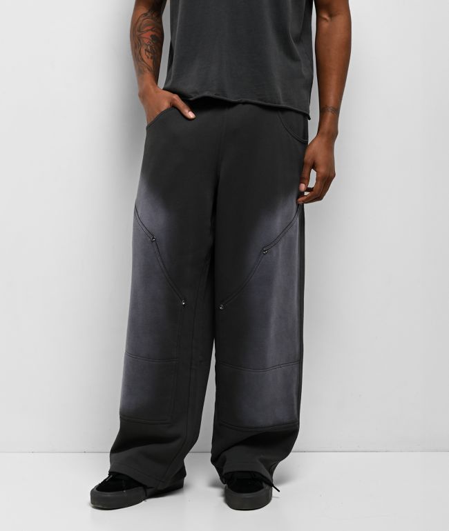 Ninth Hall Bucked Grey Wash Baggy Sweatpants - Ninth Hall